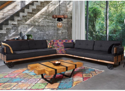 Loft Couchtisch Design Möbel Tisch 130x80 Wohnzimmer Holztisch Couchtische